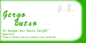 gergo butso business card